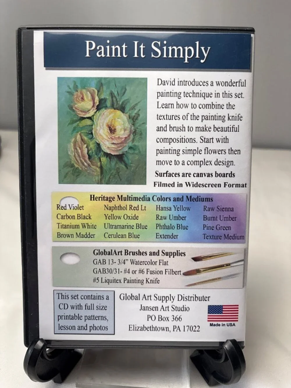 Paint It Simply DVD Set David Jansen Casual Flowers The Art of The Painting 8hrs